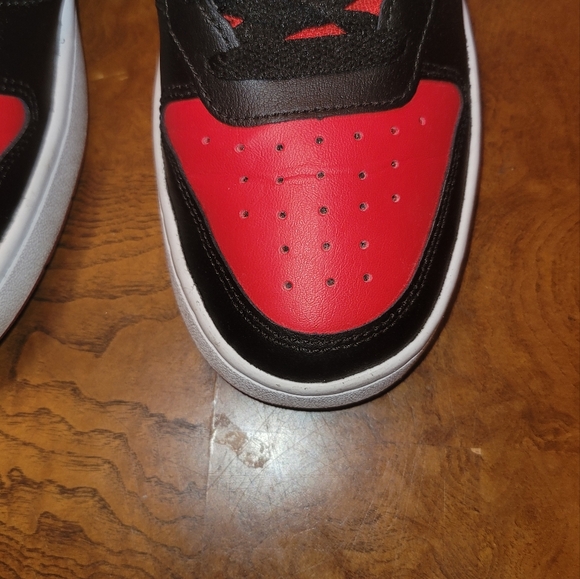 Nike Court Borough Mid 2 Red Black White Shoes Sneakers - Picture 3 of 11